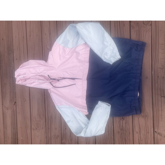 Vintage Junction West Active Windbreaker Jacket Black Pink Womens - Picture 9 of 16